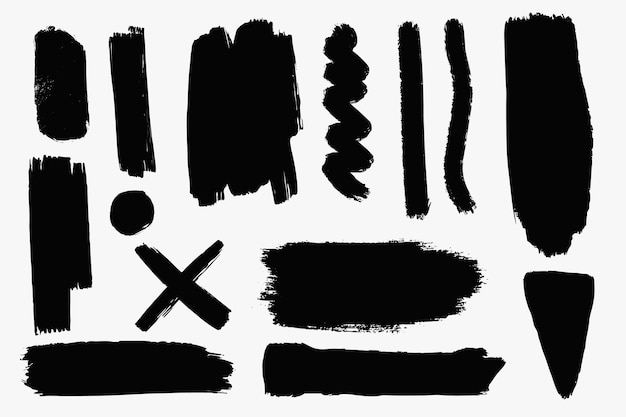 Ink brush stroke collection