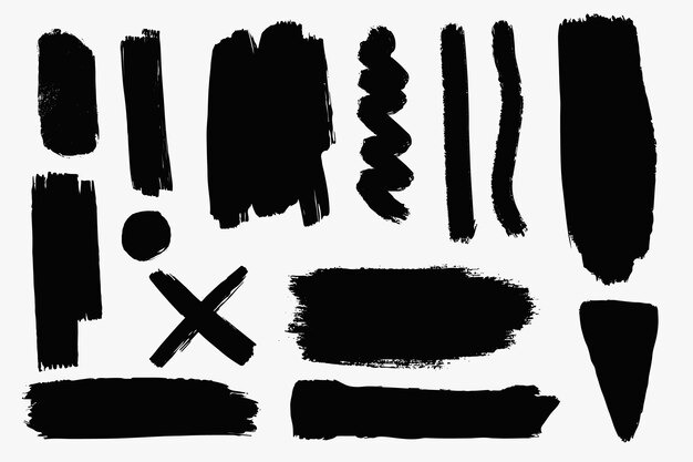 Ink brush stroke collection