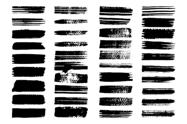 Ink brush stroke collection