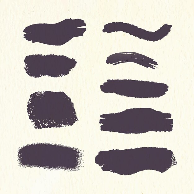 Ink brush stroke collection