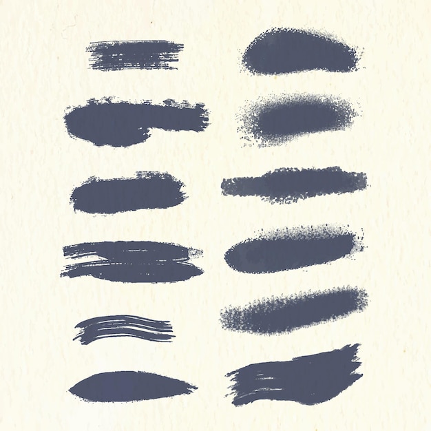 Free vector ink brush stroke collection