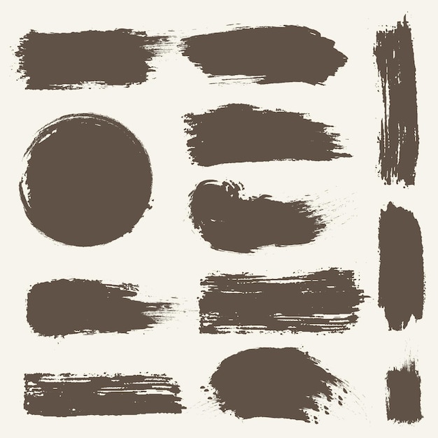 Ink brush stroke collection