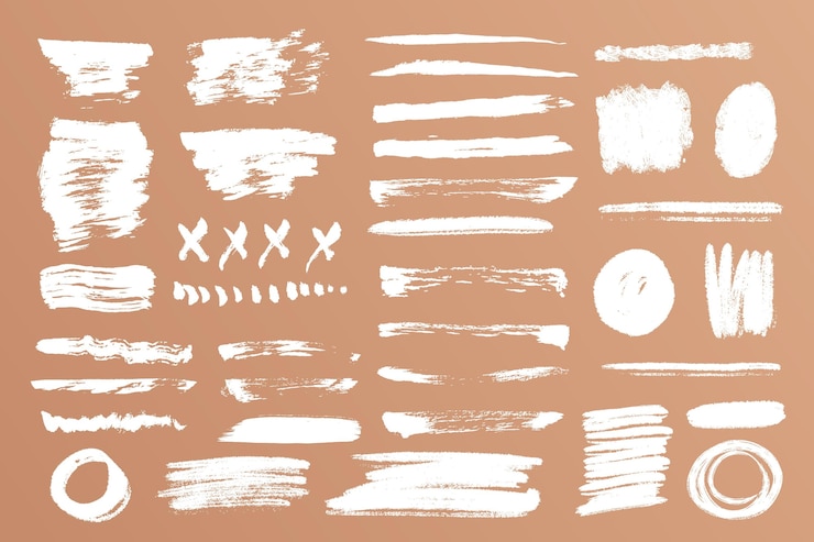 Free Vector ink brush stroke collection