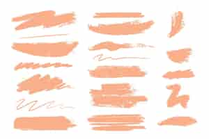 Free vector ink brush stroke collection