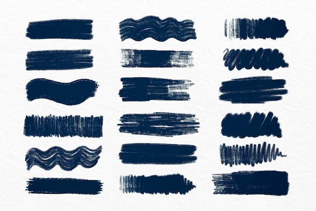 Free vector ink brush stroke collection