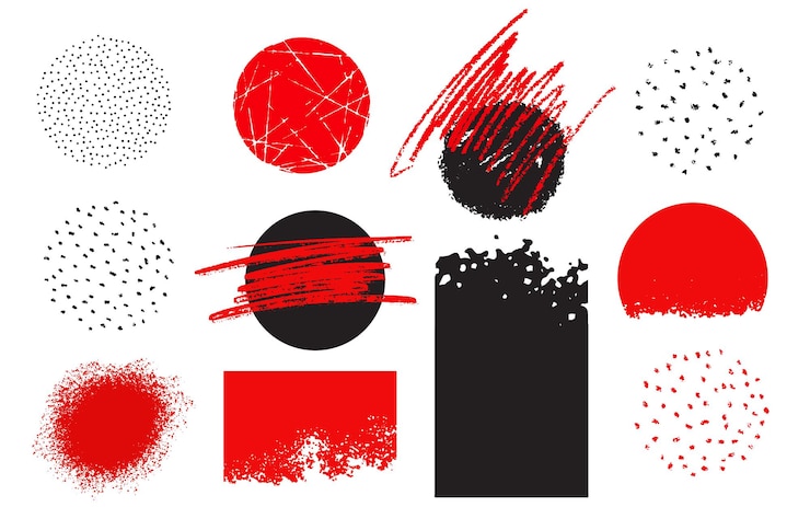 Free Vector ink brush stroke grunge banner collection