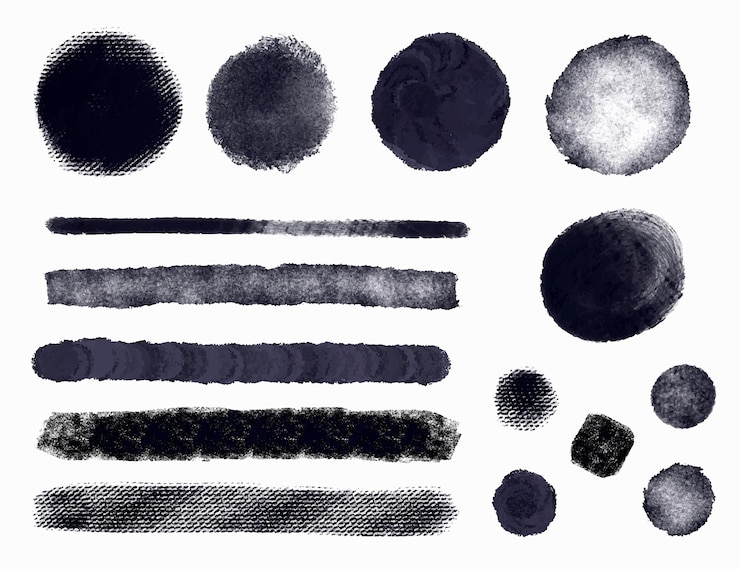 Free Vector ink brush stroke illustration collection