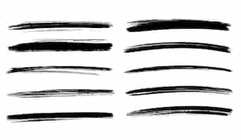 Free vector ink brush strokes collection