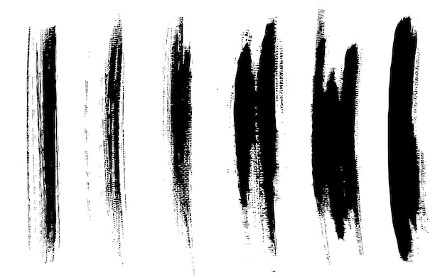 Free vector ink brush strokes set