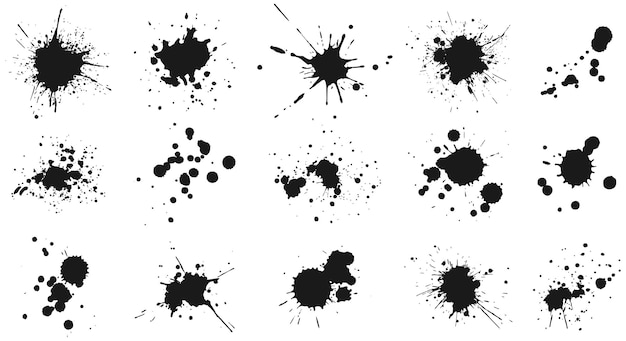 Free Vector | Ink spray splatter vector