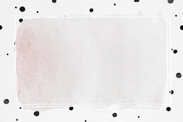 Ink frame  with polka dot brush patterned background