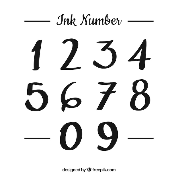 Ink number collection