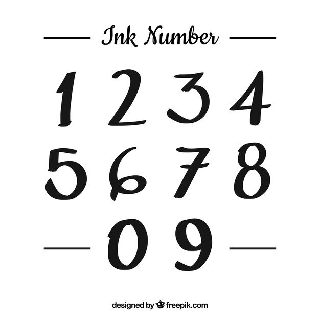 Ink number collection