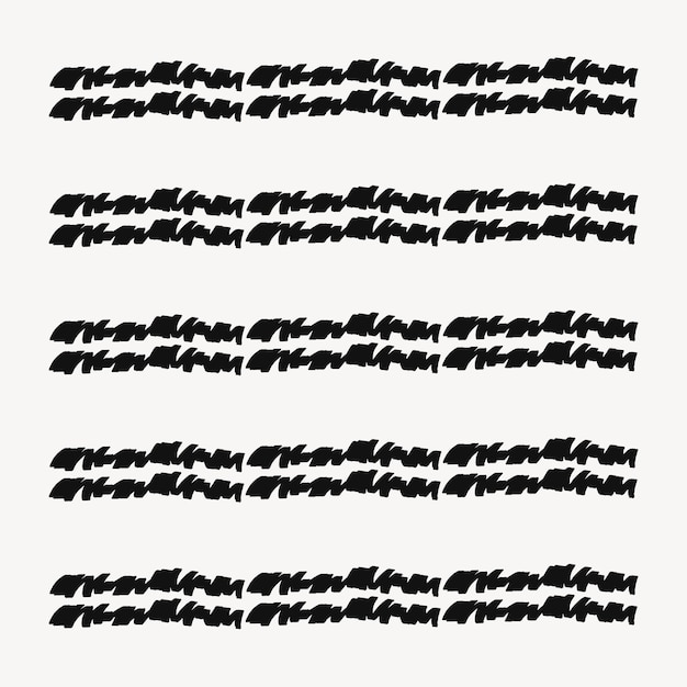 Free vector ink pattern illustration brush vector seamless pattern set