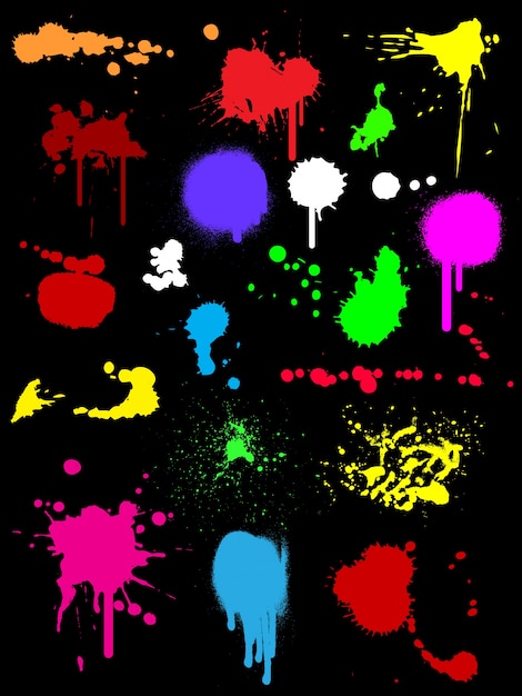 Ink splats