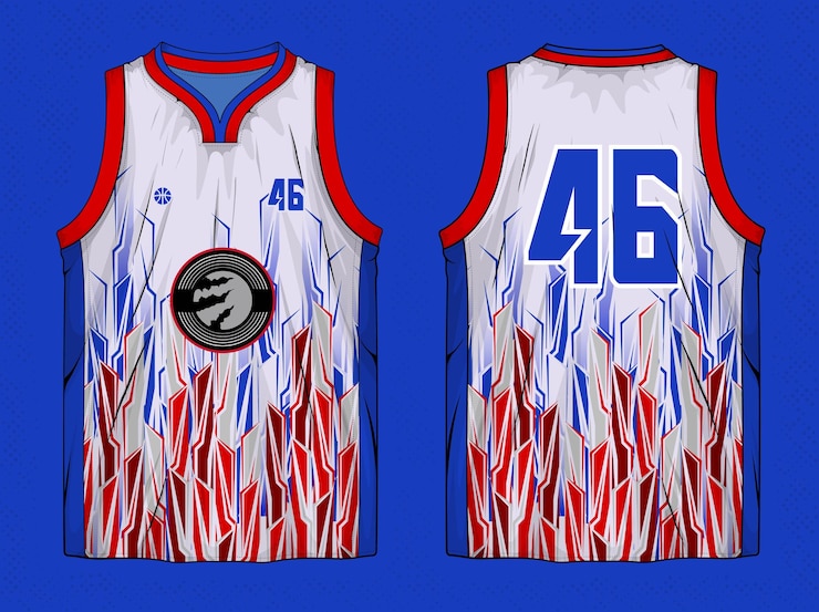 Free Vector innovative basketball jersey sublimation patterns personalized basketball apparel for peak performan