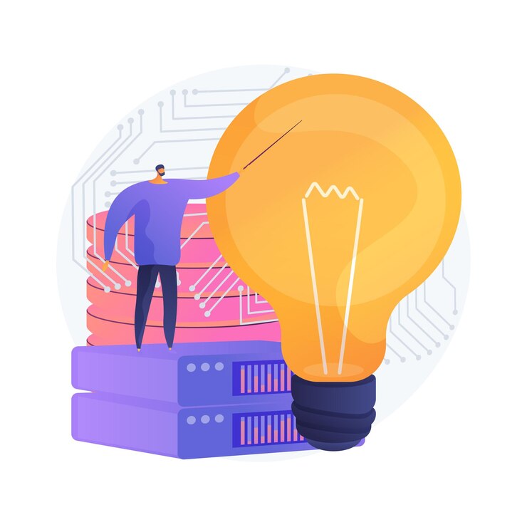 Free Vector innovative big data solutions abstract concept illustration