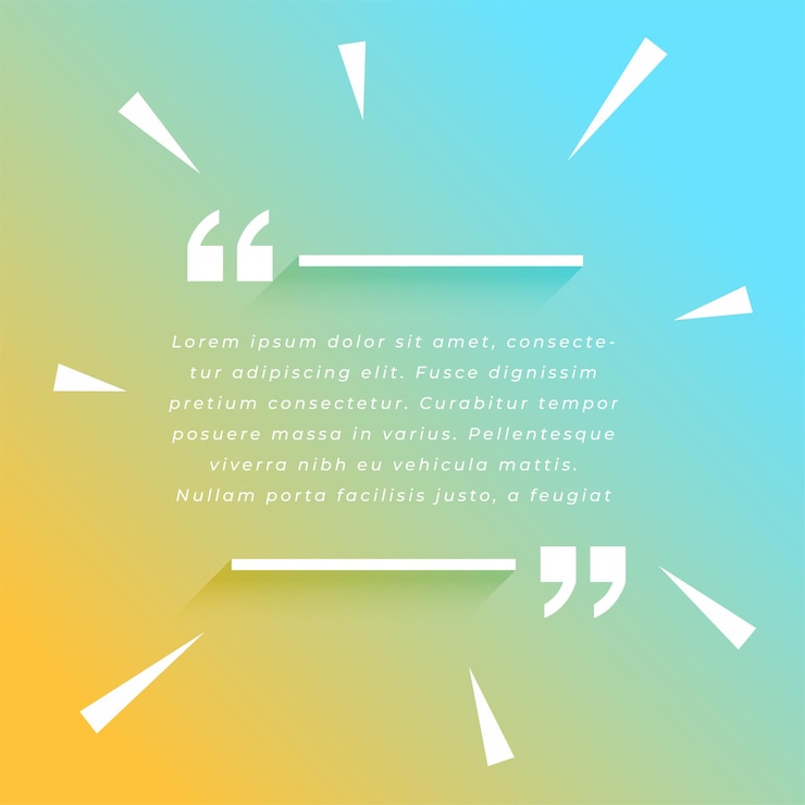 Free Vector innovative citation background for web content or feedback