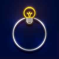 Free vector innovative energy idea concept with creative light bulb sign