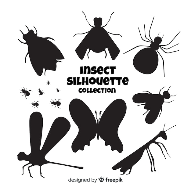 Insect silhouette collection