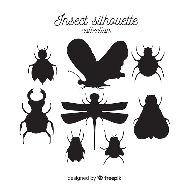 Insect silhouette collection