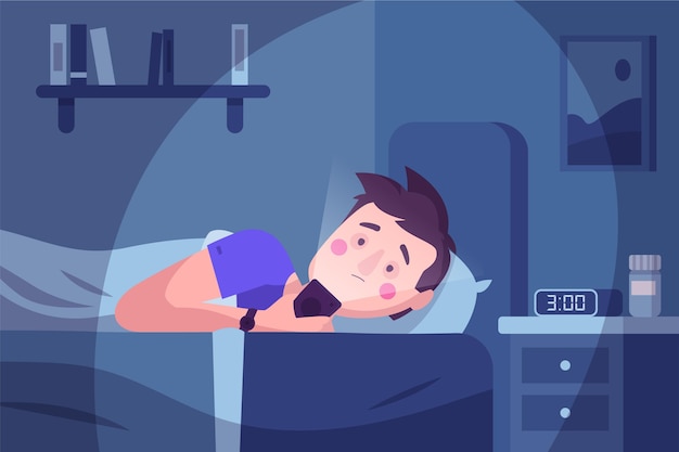 Free vector insomnia concept illustration