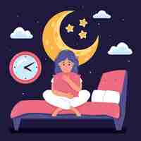 Free vector insomnia concept illustration