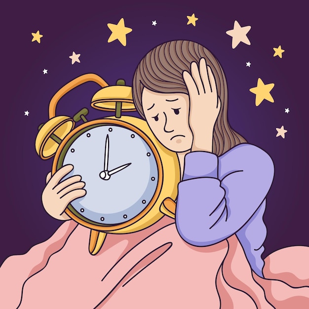 Free vector insomnia concept illustration