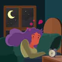 Free vector insomnia concept illustration