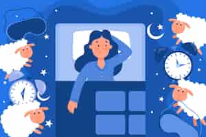 Free vector insomnia concept