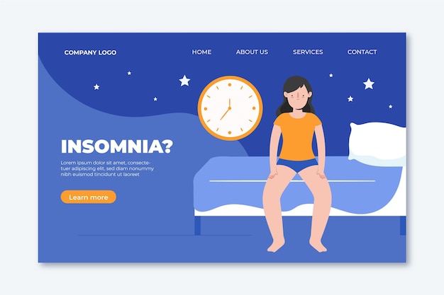 Insomnia landing page concept