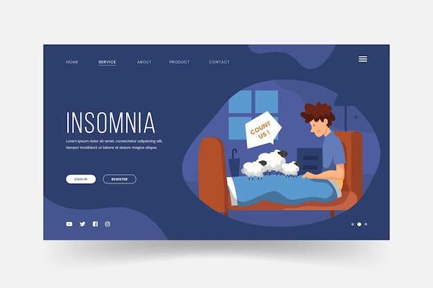 Insomnia landing page