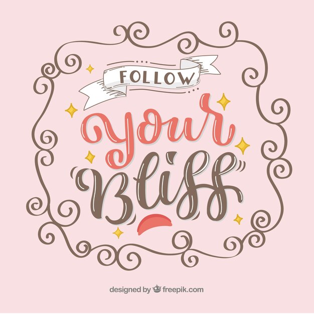 Inspirational lettering background with ornaments