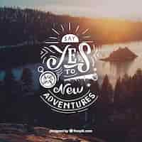 Free vector inspirational lettering background