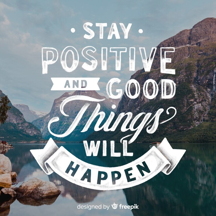 Free Vector inspirational lettering text background with photo