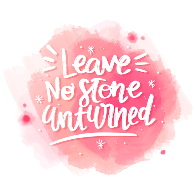Free vector inspirational lettering on watercolor stain