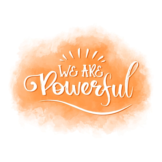 Free vector inspirational lettering on watercolor stain