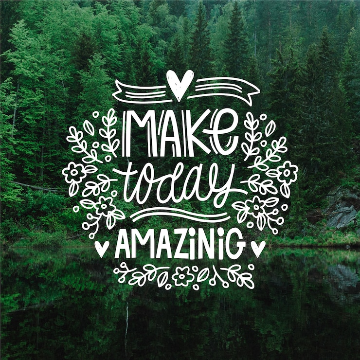Free Vector inspirational message with photo