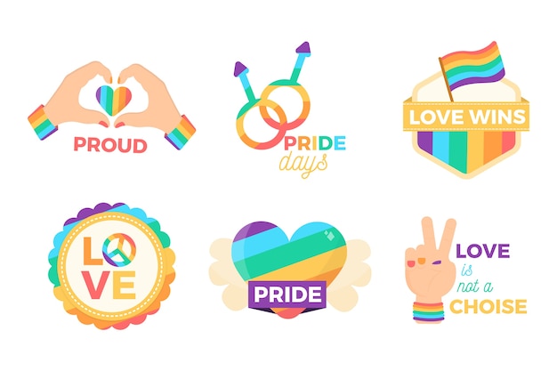 Inspirational pride day labels style