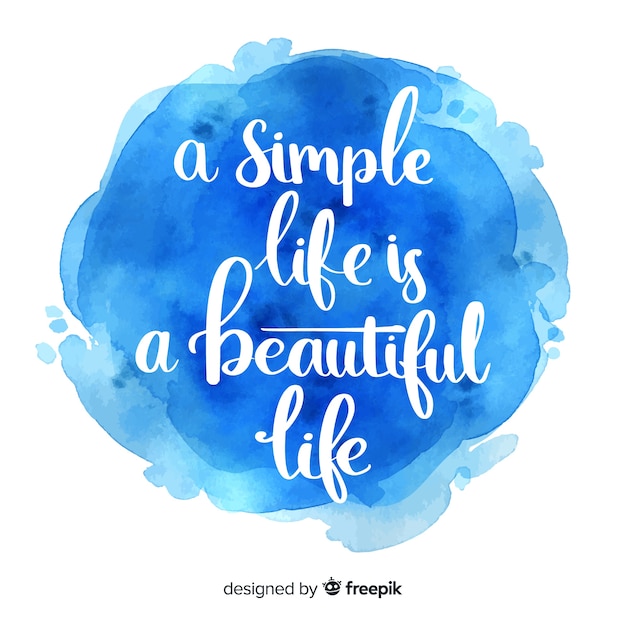 Free vector inspirational quotation on blue ink watercolor