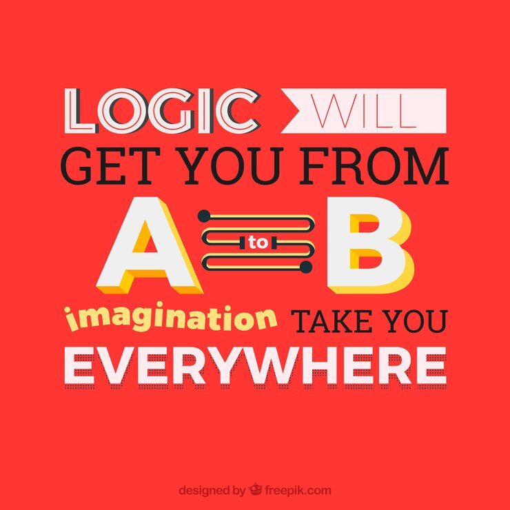Free Vector inspirational quote about imagination
