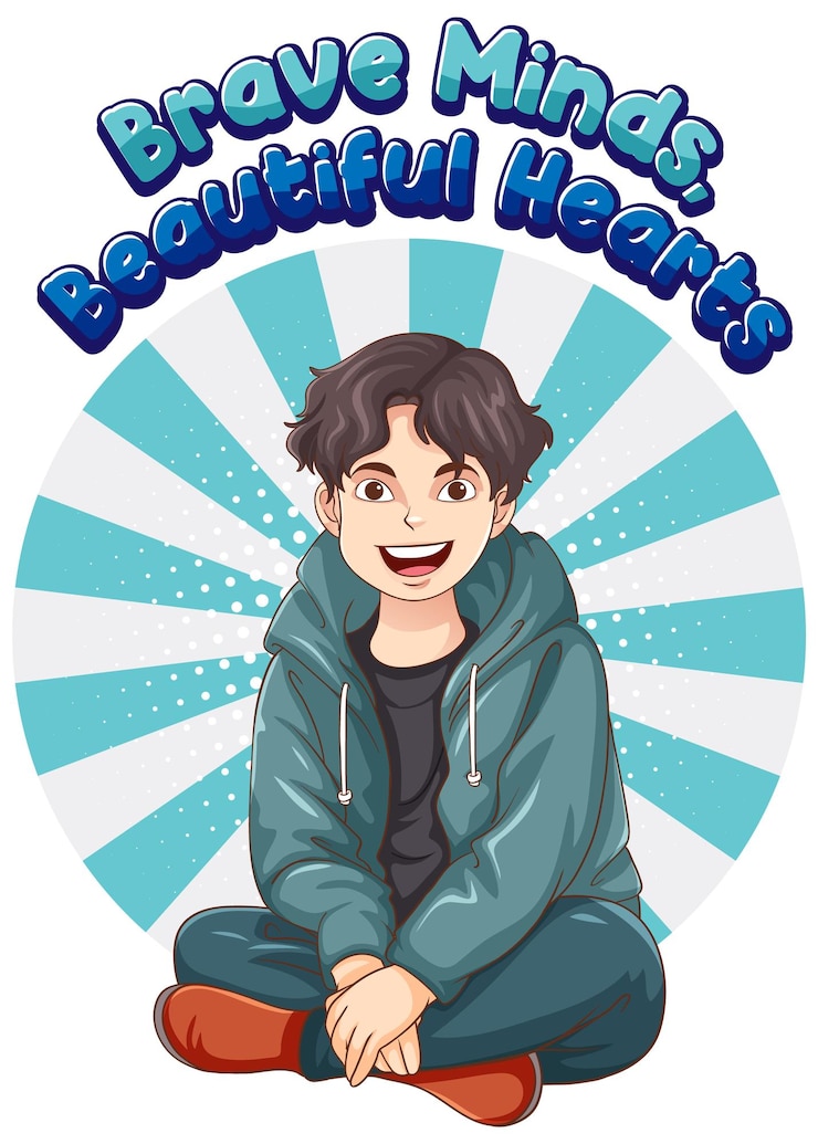 Free Vector inspirational quotes with teenage character