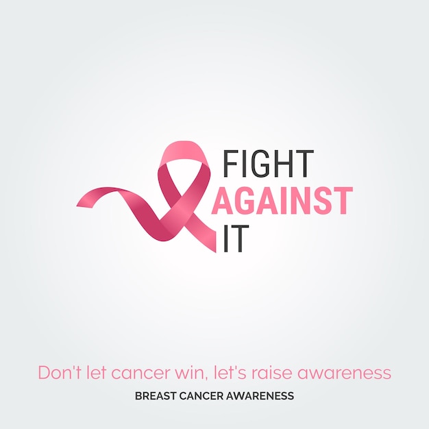 Free vector inspire pink change breast cancer awareness design