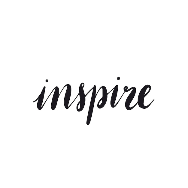 Inspire word typography style vector