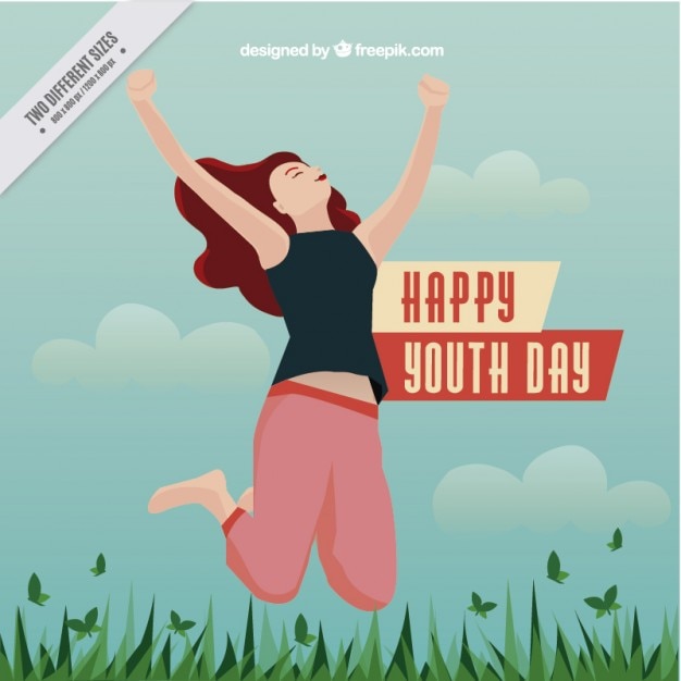 Free vector inspiring day background youth