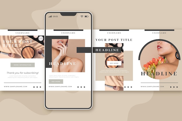 Modello di carosello di instagram