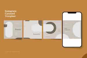 Vettore gratuito modelli di carosello di instagram