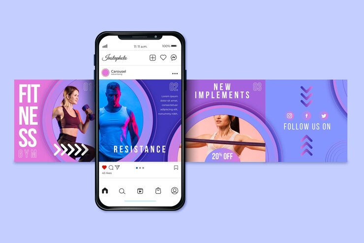 Free Vector instagram carousel templates