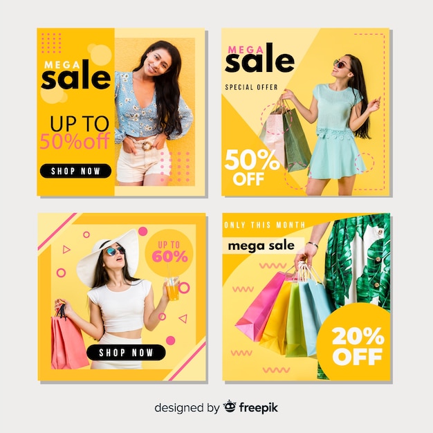 Instagram collection of women fashion banners