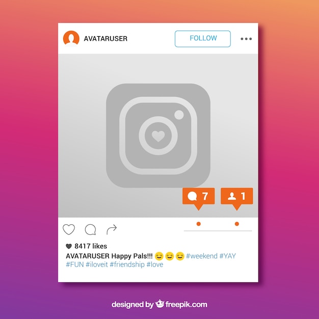 Instagram frame with new message